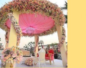 Circular Floral Dome Mandap - Velora Villa Udaipur