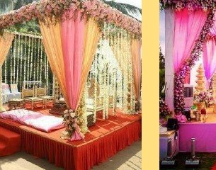 Greenery Pillar Mandap - Velora Villa Udaipur