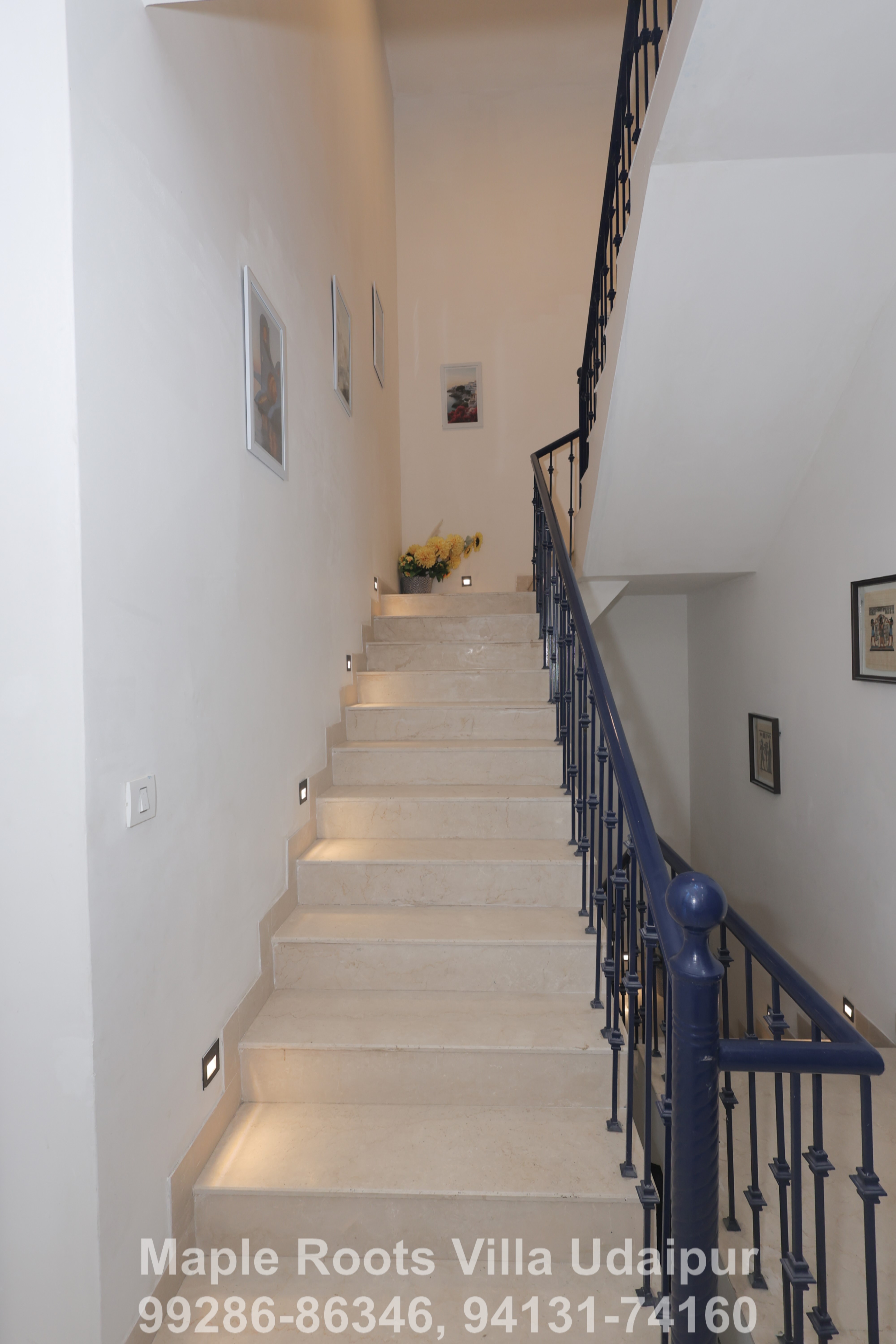 Maple Roots Villa Udaipur — modern luxury living room